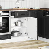 Kitchen Base Cabinet聽"Porto" Black Engineered Wood