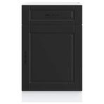 Kitchen Base Cabinet "Porto" Black Engineered Wood