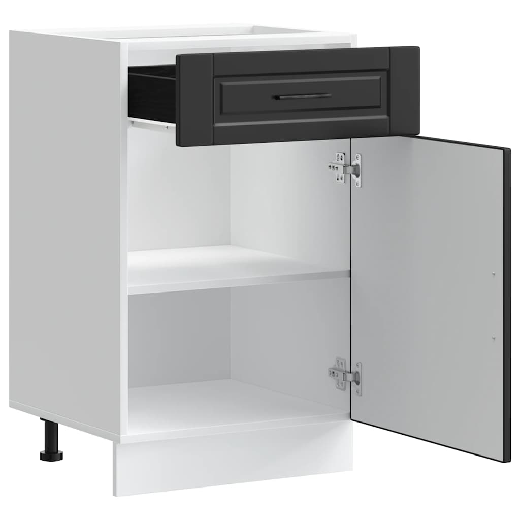 Kitchen Base Cabinet聽"Porto" Black Engineered Wood