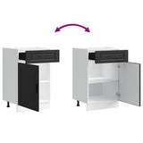 Kitchen Base Cabinet聽"Porto" Black Engineered Wood
