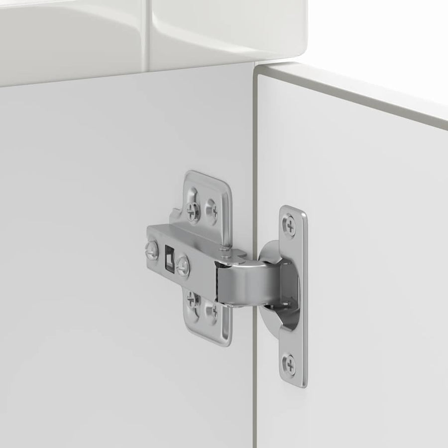 Kitchen Base Cabinet "Porto" High Gloss White Engineered Wood