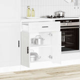 Kitchen Base Cabinet?Porto White Engineered Wood - Side View