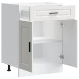Kitchen Base Cabinet?Porto White Engineered Wood - 45-Degree Angle