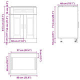 Kitchen Base Cabinet?Porto White Engineered Wood