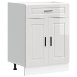 Kitchen Base Cabinet聽"Porto" High Gloss White Engineered Wood
