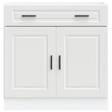 Kitchen Base Cabinet?Porto White Engineered Wood - Top-Down View