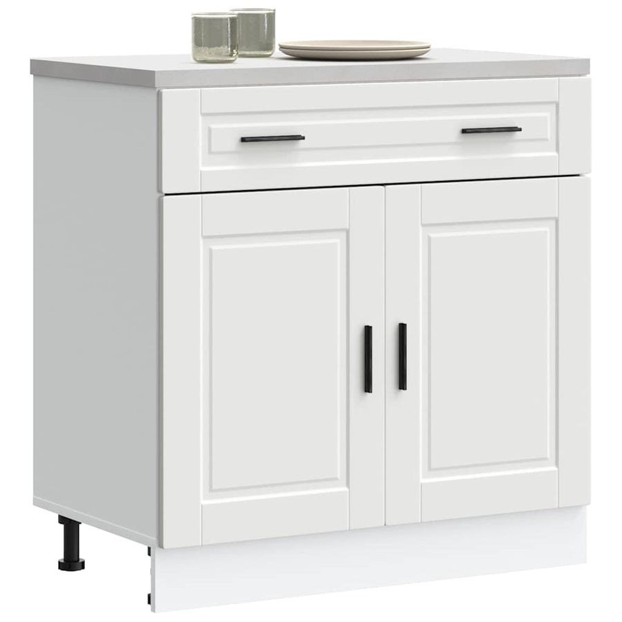 Kitchen Base Cabinet Porto White Engineered Wood