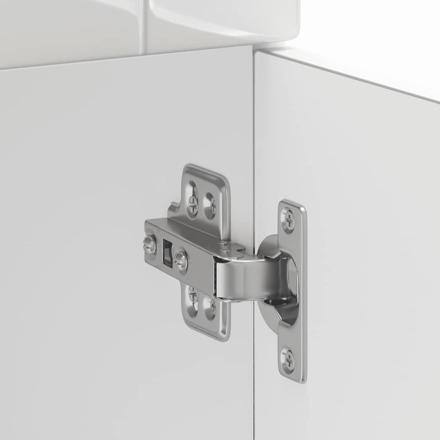 Kitchen Base Cabinet "Porto" High Gloss White Engineered Wood