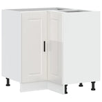 Kitchen Corner Base Cabinet "Porto" High Gloss White