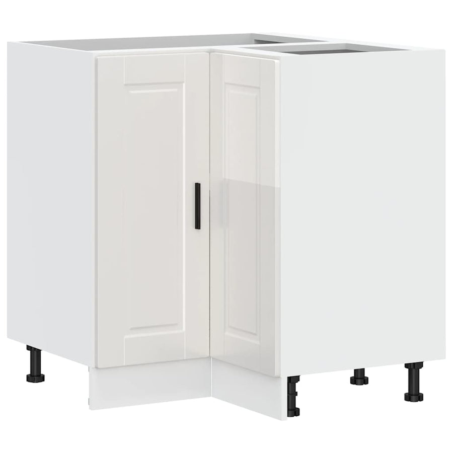 Kitchen Corner Base Cabinet "Porto" High Gloss White