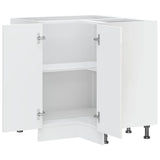Kitchen Corner Base Cabinet?"Porto" High Gloss White Engineered Wood