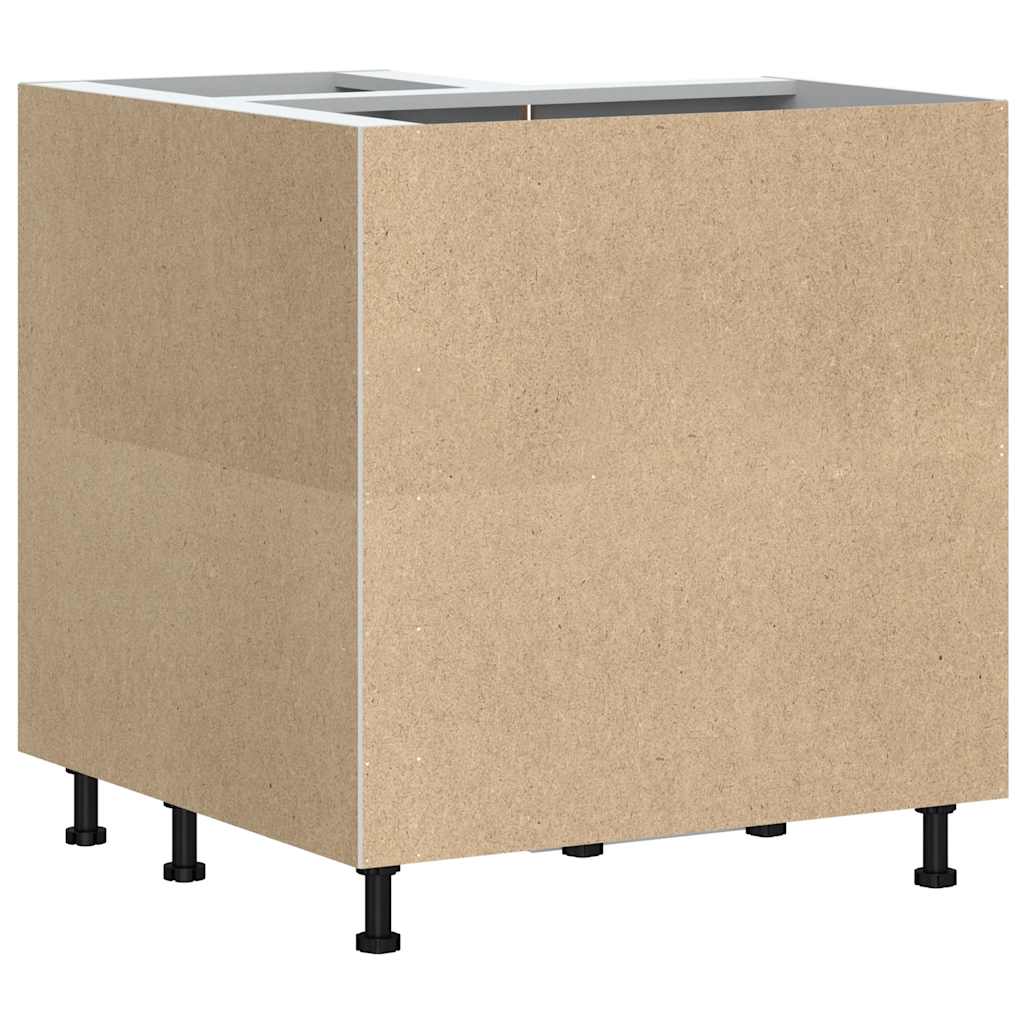 Kitchen Corner Base Cabinet "Porto" High Gloss White Engineered Wood