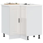 Kitchen Corner Base Cabinet "Porto" High Gloss White