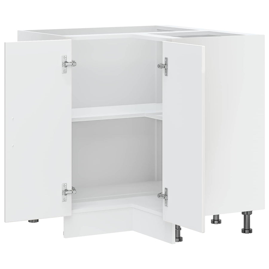 Kitchen Corner Base Cabinet "Porto" High Gloss White