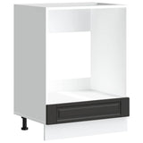 Oven Cabinet "Porto" Black Engineered Wood