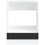 Oven Cabinet "Porto" Black Engineered Wood