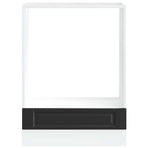 Oven Cabinet "Porto" Black Engineered Wood