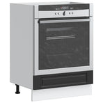 Oven Cabinet "Porto" Black Engineered Wood