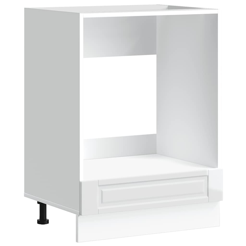 Oven Cabinet?"Porto" High Gloss White Engineered Wood