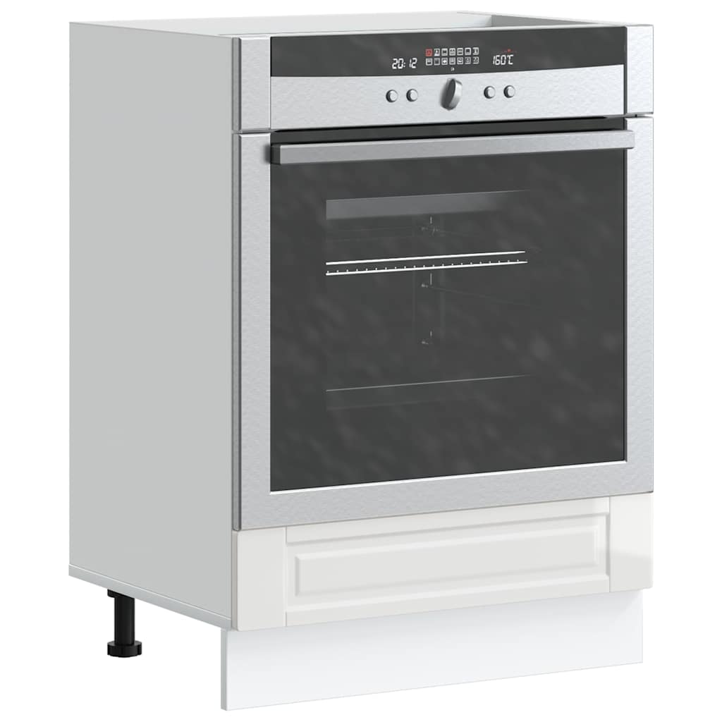Oven Cabinet?"Porto" High Gloss White Engineered Wood
