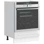 Oven Cabinet "Porto" High Gloss White Engineered Wood