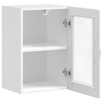 Kitchen Wall Cabinet with Glass Door Porto White