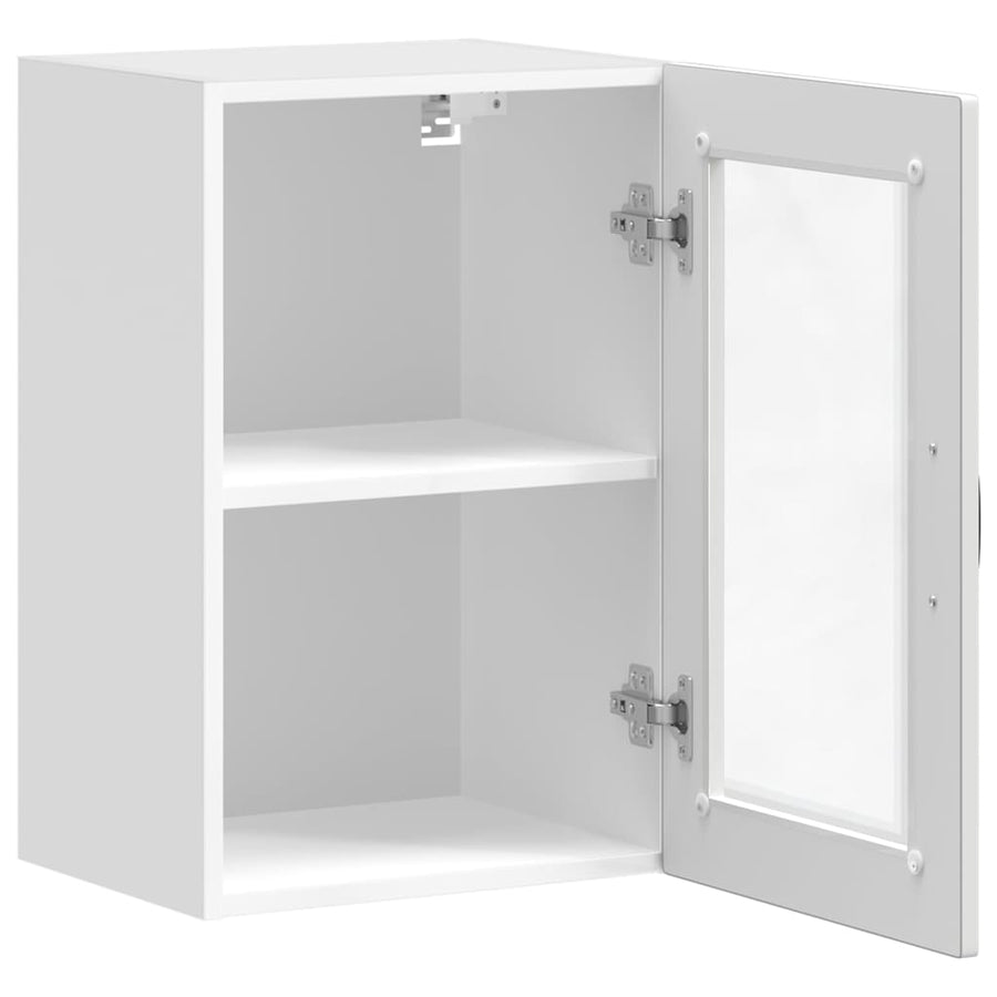 Kitchen Wall Cabinet with Glass Door Porto White