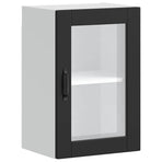 Kitchen Wall Cabinet with Glass Door "Porto" Black