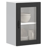 Kitchen Wall Cabinet with Glass Door"Porto" Black
