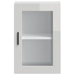 Kitchen Wall Cabinet with Glass Door "Porto" High Gloss White