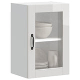 Kitchen Wall Cabinet with Glass Door?"Porto" High Gloss White