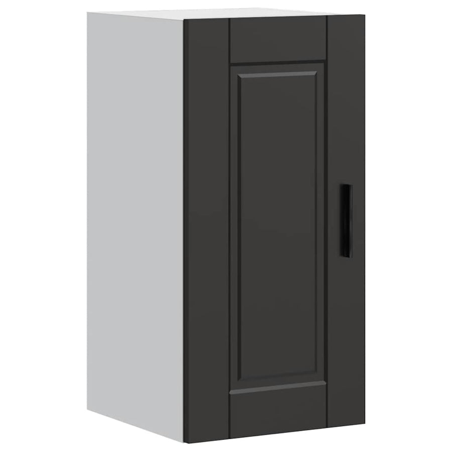 Kitchen Wall Cabinet "Porto" Black Engineered Wood