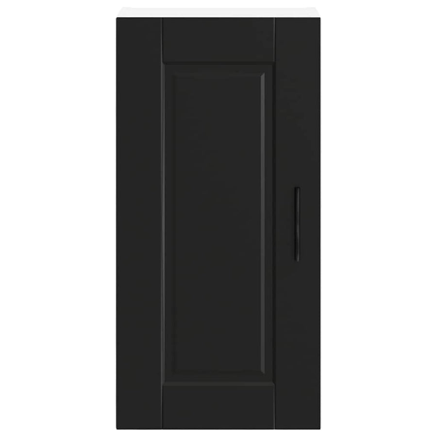 Kitchen Wall Cabinet "Porto" Black Engineered Wood
