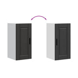 Kitchen Wall Cabinet?"Porto" Black Engineered Wood