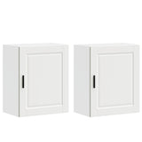 Kitchen Wall Cabinets 2 pcs Porto White Engineered Wood - Front View