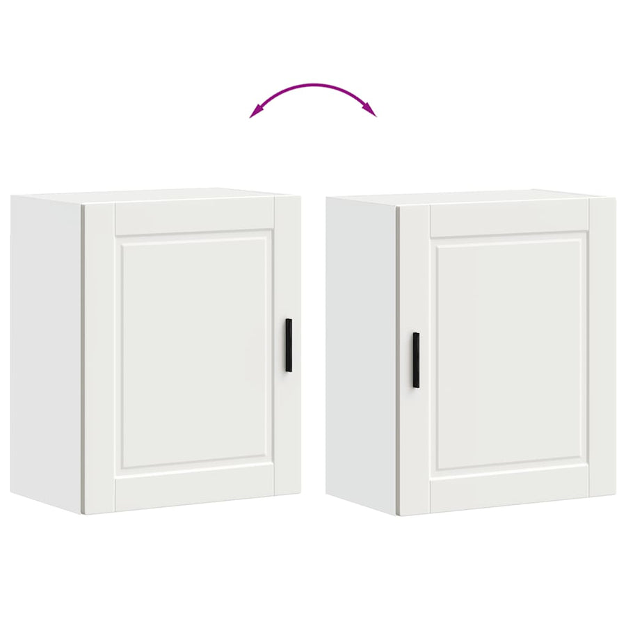 Kitchen Wall Cabinets 2 pcs Porto White Engineered Wood