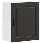 Kitchen Wall Cabinet "Porto" Black Engineered Wood