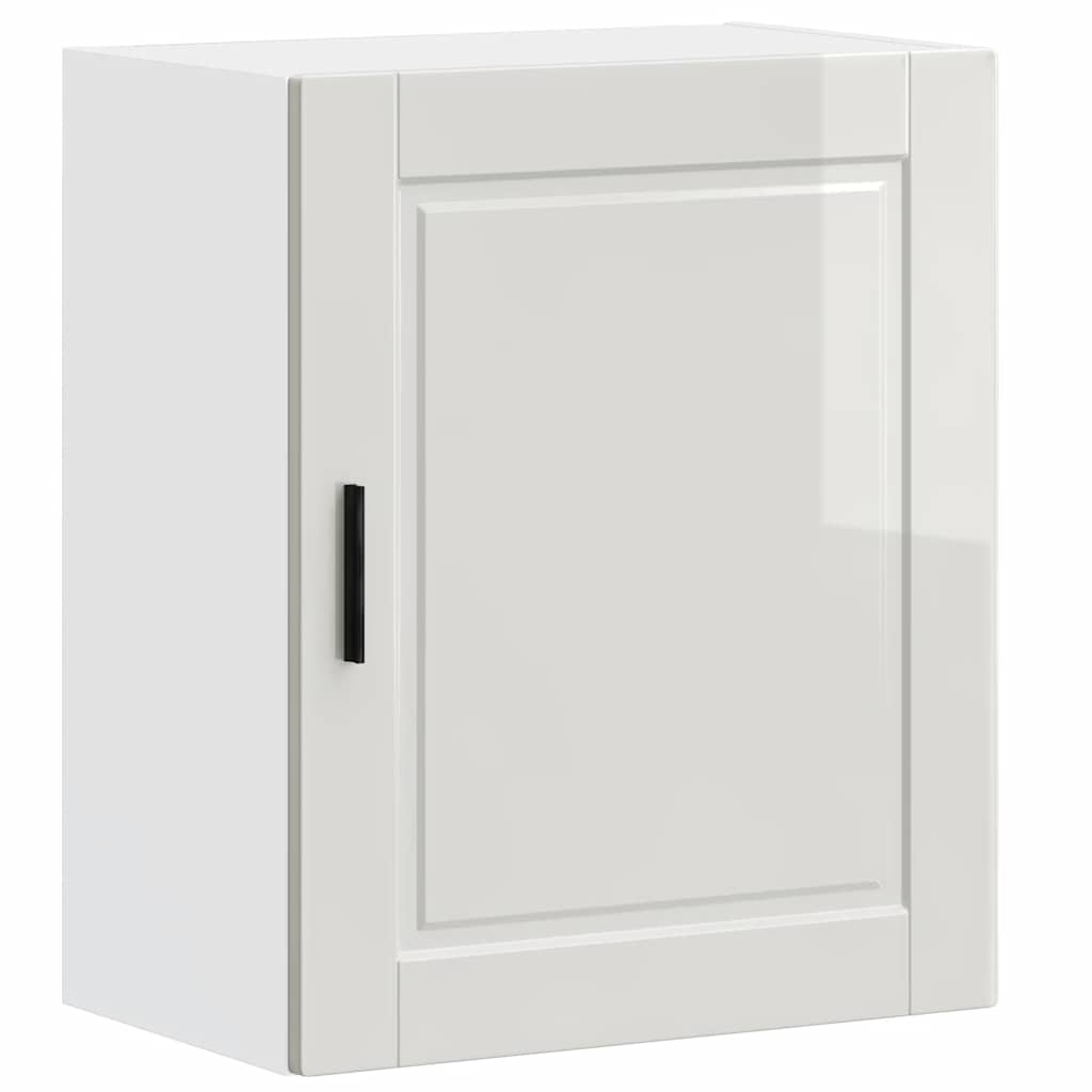 Kitchen Wall Cabinet?"Porto" High Gloss White Engineered Wood