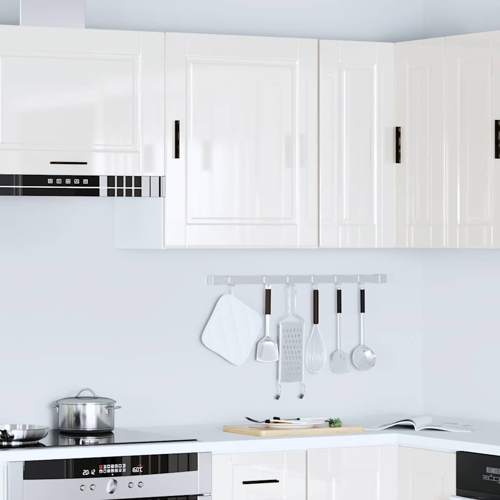 Kitchen Wall Cabinet?"Porto" High Gloss White Engineered Wood