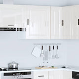 Kitchen Wall Cabinet?"Porto" High Gloss White Engineered Wood