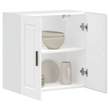 Kitchen Wall Cabinet Porto White Engineered Wood - Top-Down View