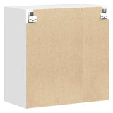 Kitchen Wall Cabinet Porto White Engineered Wood - Low Angle