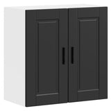 Kitchen Wall Cabinet "Porto" Black Engineered Wood
