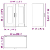 Kitchen Wall Cabinet "Porto" Black Engineered Wood
