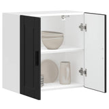 Kitchen Wall Cabinet "Porto" Black Engineered Wood