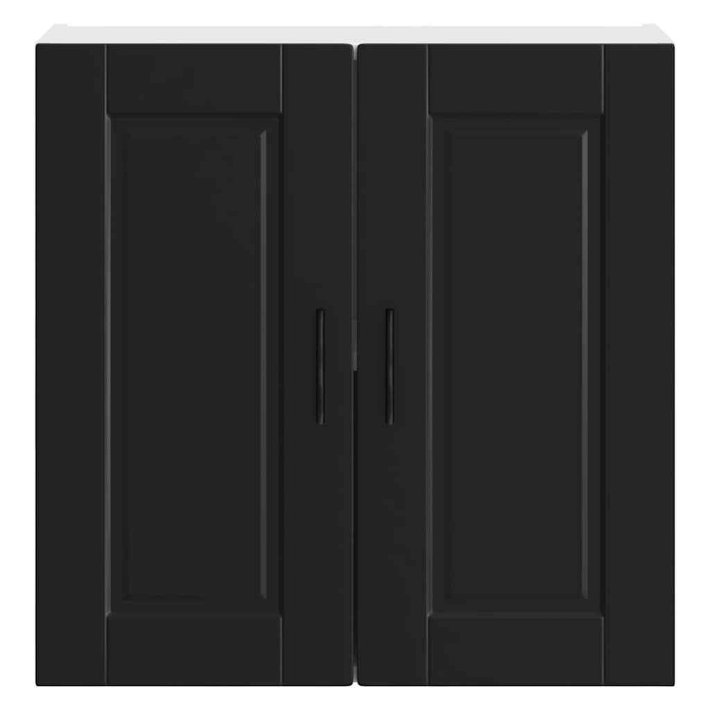 Kitchen Wall Cabinet "Porto" Black Engineered Wood