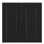 Kitchen Wall Cabinet "Porto" Black Engineered Wood