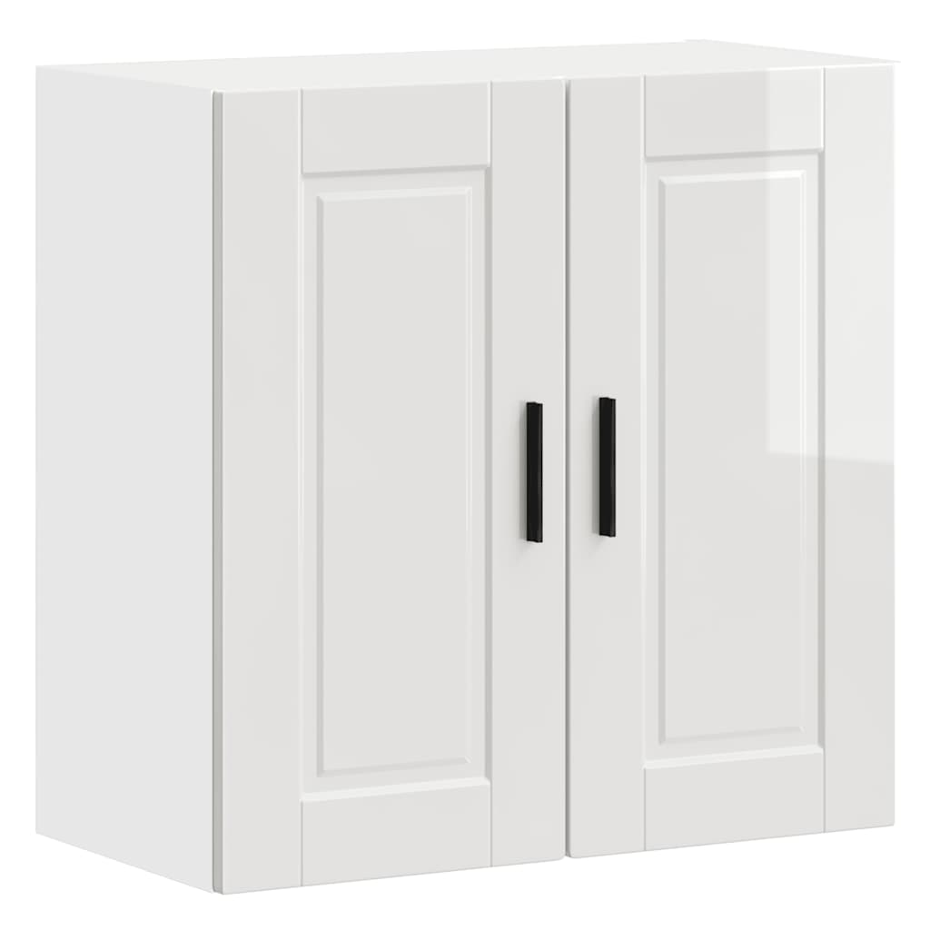 Kitchen Wall Cabinet "Porto" High Gloss White Engineered Wood
