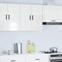 Kitchen Wall Cabinet "Porto" High Gloss White Engineered Wood