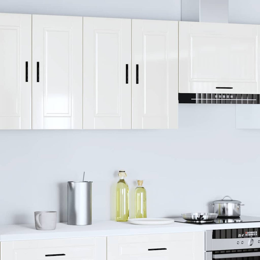 Kitchen Wall Cabinet "Porto" High Gloss White Engineered Wood